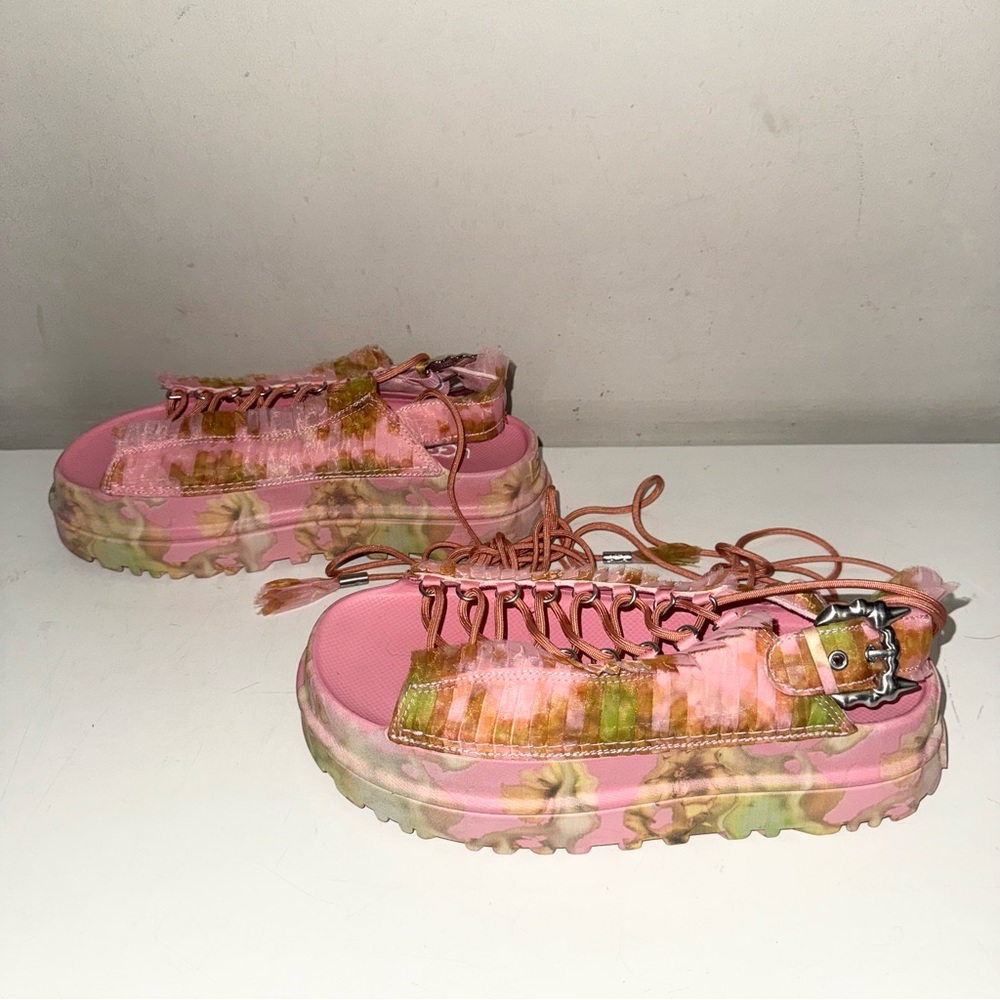 Ugg X Collina Strada Goldenglow Pink Floral Sandal! Nwot!